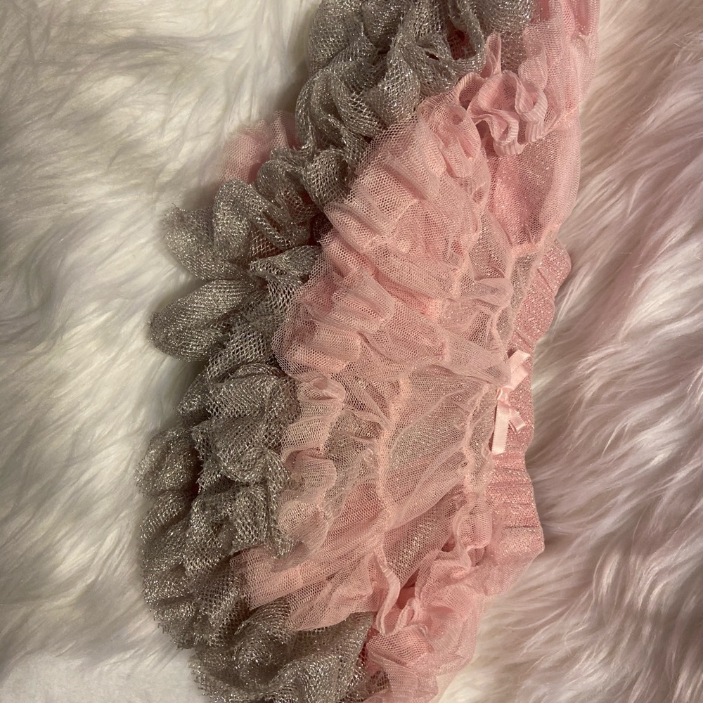 Pink and silver shimmery tutu